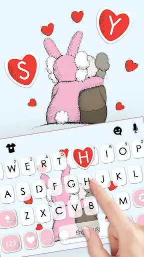 Play Bunny Couple Love Keyboard Background as an online game Bunny Couple Love Keyboard Background with UptoPlay