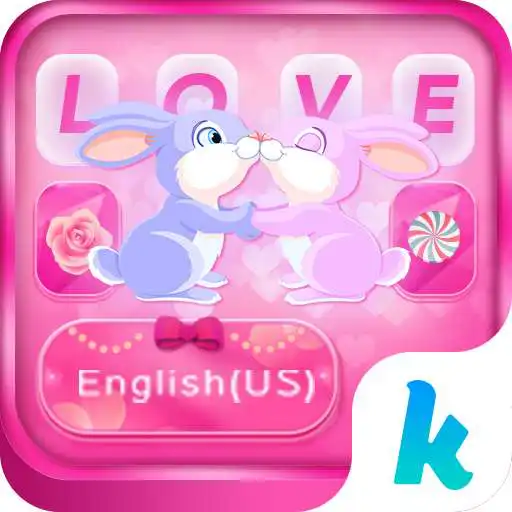 Run free android online bunny love Keyboard Theme APK