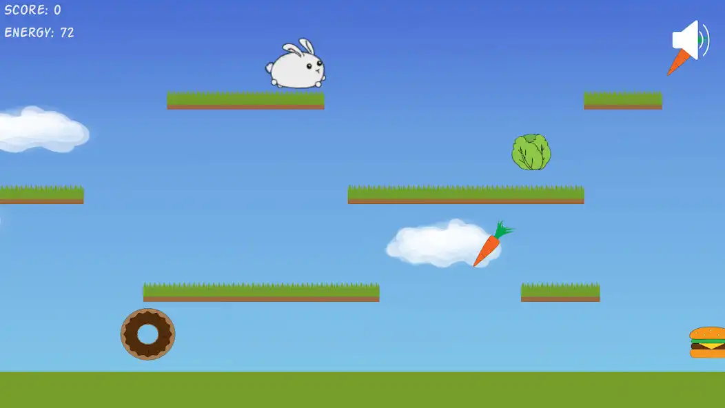 Play Bunny run: Keep healthy 2D as an online game Bunny run: Keep healthy 2D with UptoPlay