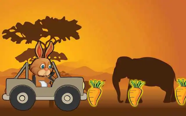 Game Rabbit Racing Bunny Safari Racing online game with UptoPlay