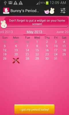 Play Bunnys Period Calendar/Tracker