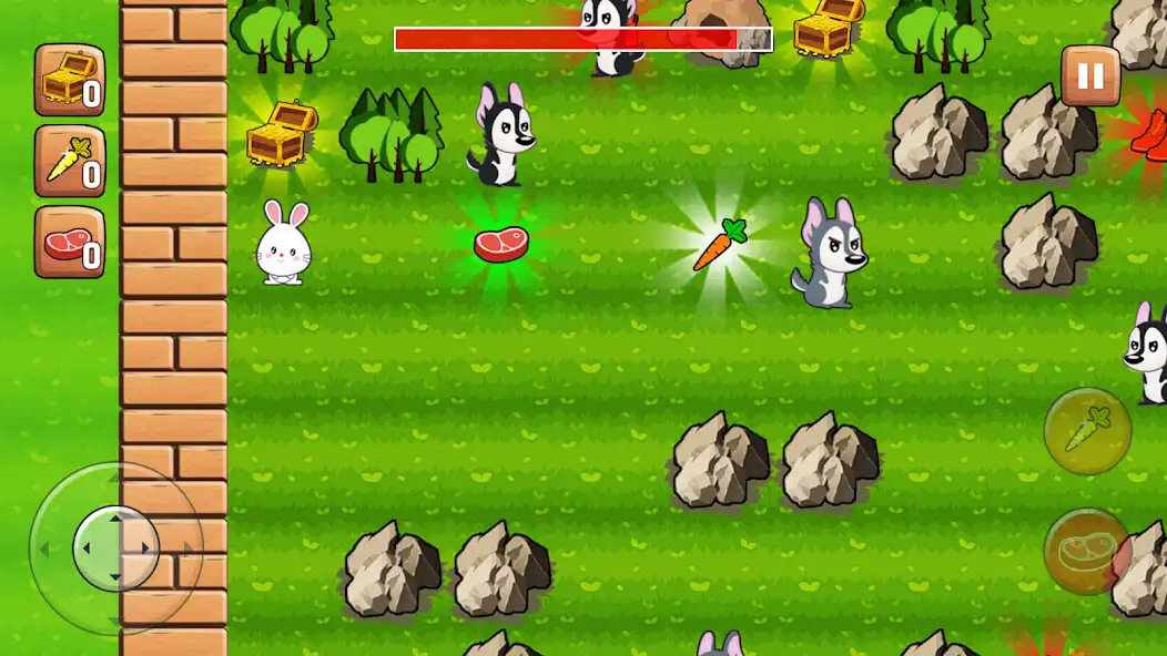 Play Bunny vs Wolves as an online game Bunny vs Wolves with UptoPlay