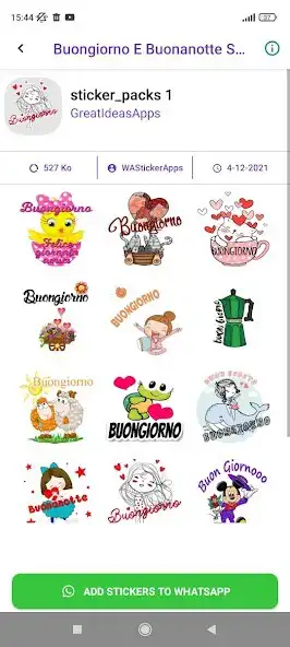 Play Buongiorno  Buonanotte Sticker as an online game Buongiorno  Buonanotte Sticker with UptoPlay