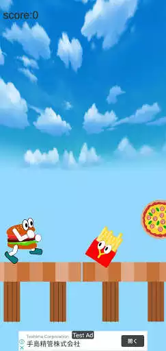 Play BurgerJump - 2D Action Side-scrolling Jump Game as an online game BurgerJump - 2D Action Side-scrolling Jump Game with UptoPlay