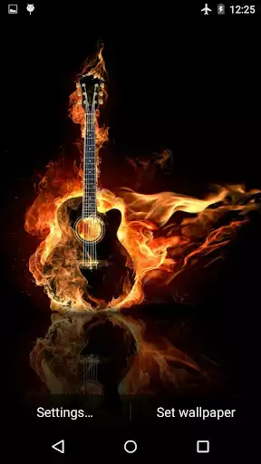 Play Burning Guitar Live Wallpaper