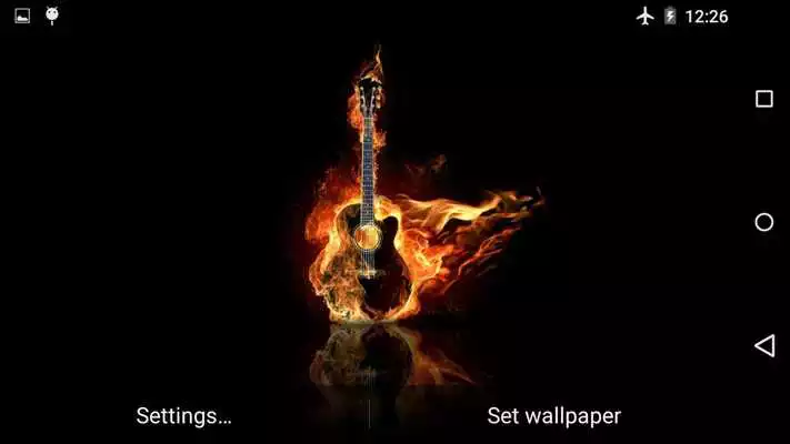 Play Burning Guitar Live Wallpaper