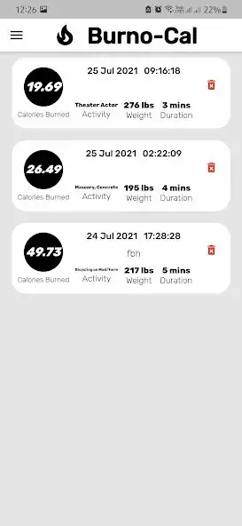 Play BurnoCal : Calorie Calculator as an online game BurnoCal : Calorie Calculator with UptoPlay