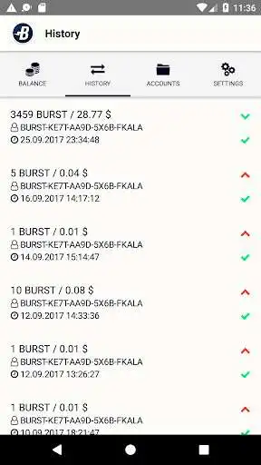 Play APK Burstcoin Wallet  and enjoy Burstcoin Wallet with UptoPlay org.icewave.burstcoinwallet