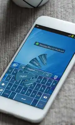 Play Bursting Blue Keyboard Skin