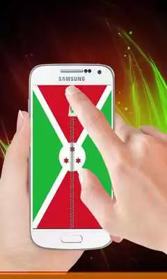 Play Burundi flag zip Lock Screen
