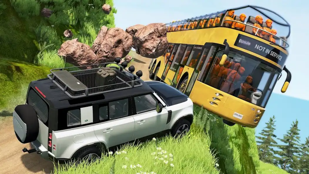 Play Bus Crash Car Simulation 3D as an online game Bus Crash Car Simulation 3D with UptoPlay