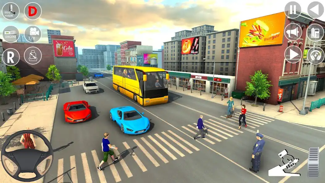 Play Bus Game 3D: Driving Simulator as an online game Bus Game 3D: Driving Simulator with UptoPlay