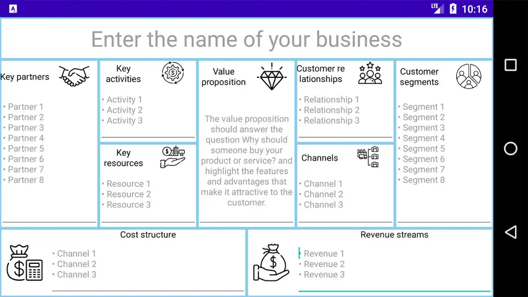 Play Business Model Canvas as an online game Business Model Canvas with UptoPlay