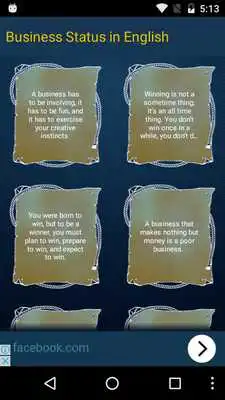 Play Business Status in English