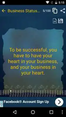 Play Business Status in English