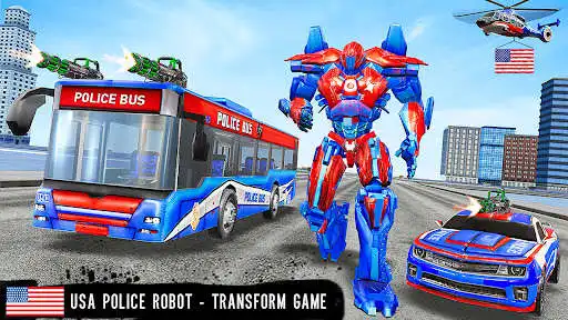 Play Bus Robot Car War - Robot Game as an online game Bus Robot Car War - Robot Game with UptoPlay