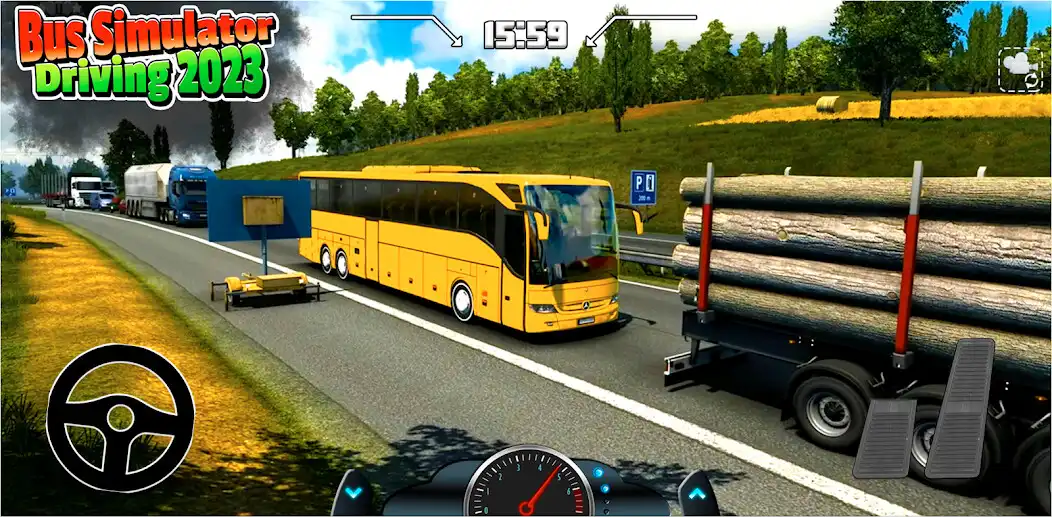 Play Bus Simulator Driving 3D 2023 as an online game Bus Simulator Driving 3D 2023 with UptoPlay