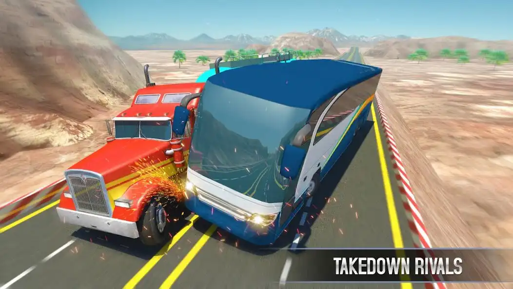 Play Bus vs Truck Race as an online game Bus vs Truck Race with UptoPlay