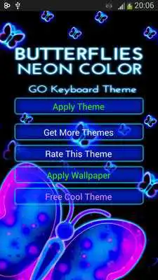 Play Butterflies Neon Color Theme