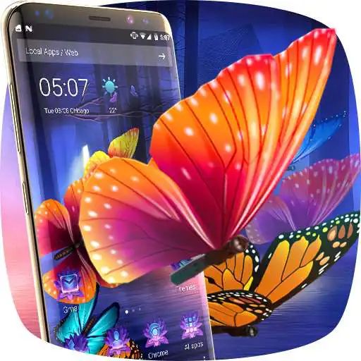 Free play online Butterflies on screen 3D Launcher  
<div style=