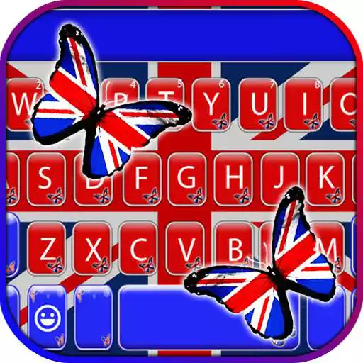 Play Butterfly British Flag Keyboard Theme APK