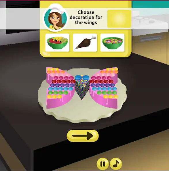 Play BUTTERFLY CHOCOLATE CAKE - COOKING WITH EMMA as an online game BUTTERFLY CHOCOLATE CAKE - COOKING WITH EMMA with UptoPlay