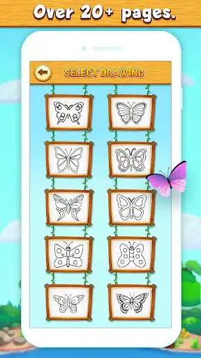 Play Butterfly Coloring Book Pages as an online game Butterfly Coloring Book Pages with UptoPlay