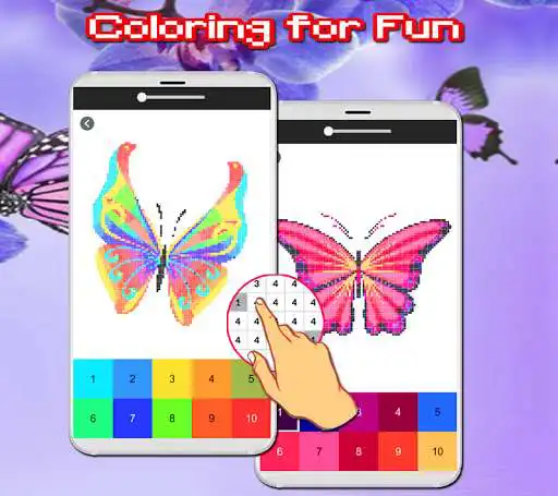 Play Butterfly Coloring For Fun as an online game Butterfly Coloring For Fun with UptoPlay