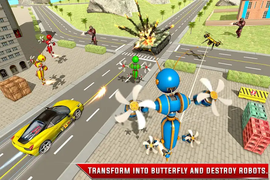 Play Butterfly Robot Car Game 3D  and enjoy Butterfly Robot Car Game 3D with UptoPlay