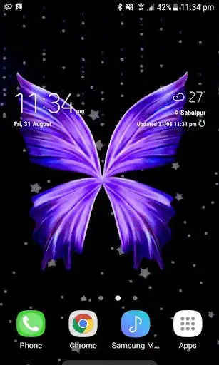 Play Butterfly wings. LiveWallpaper