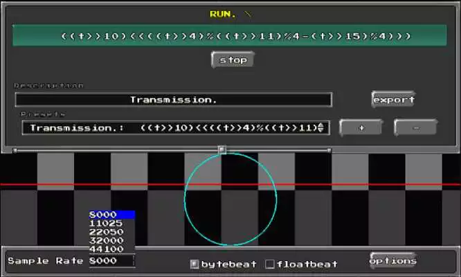 Play Bytebeat Machine Play Bytebeat Machine