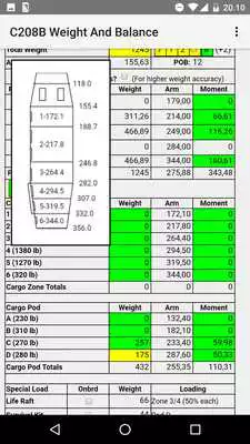 Play C208B Weight And Balance - Pounds Version