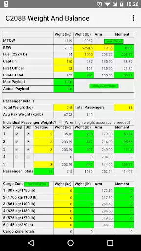 Play C208B Weight And Balance