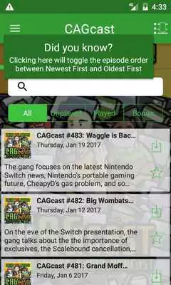 Play CAGcast