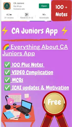 Play CA Juniors (CA Foundation 100+ Free Notes & Video)  and enjoy CA Juniors (CA Foundation 100+ Free Notes & Video) with UptoPlay