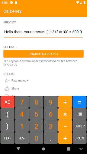 Play Calc4Key: Calculator On Keyboard  and enjoy Calc4Key: Calculator On Keyboard with UptoPlay