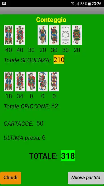 Play Calcolo punti Tarocchino Bolognese as an online game Calcolo punti Tarocchino Bolognese with UptoPlay