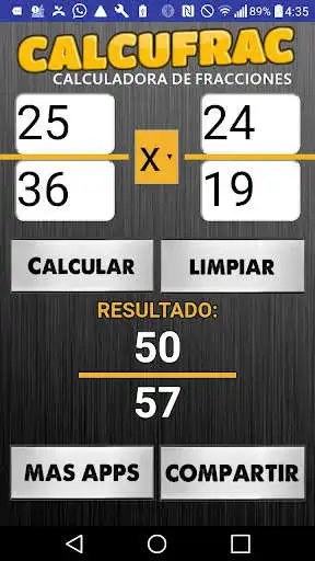 Play Calcufrac Fracciones as an online game Calcufrac Fracciones with UptoPlay