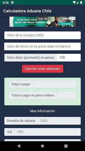 Play Calculadora Aduana Chile  and enjoy Calculadora Aduana Chile with UptoPlay