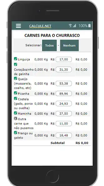 Play Calculadora de Churrasco as an online game Calculadora de Churrasco with UptoPlay