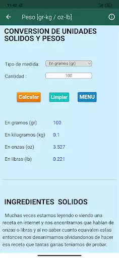 Play Calculadora de Cocina as an online game Calculadora de Cocina with UptoPlay