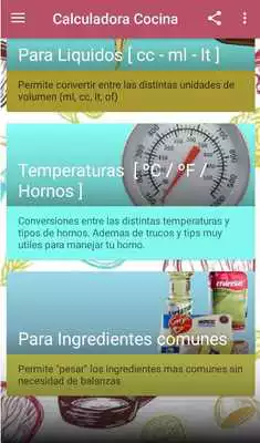 Play Calculadora de cocina