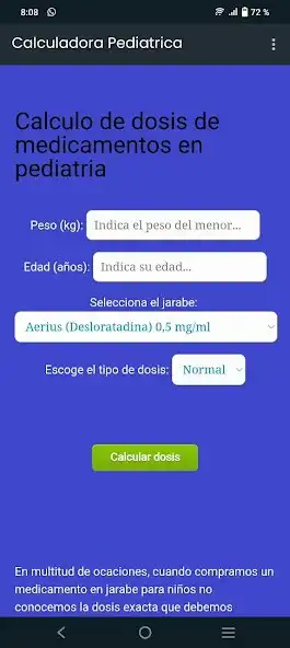 Play Calculadora Pediatrica as an online game Calculadora Pediatrica with UptoPlay
