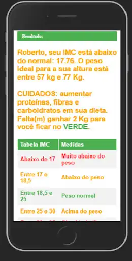 Play Calcular IMC as an online game Calcular IMC with UptoPlay