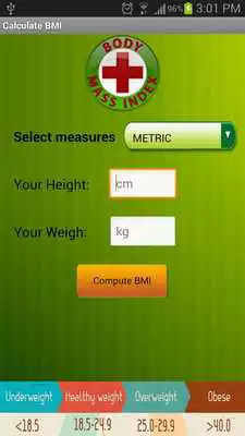 Play Calculate body mass index(BMI)