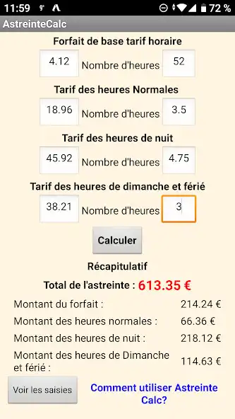 Play Calculateur dastreinte FPH  and enjoy Calculateur dastreinte FPH with UptoPlay