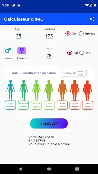 Play Calculateur dIMC  and enjoy Calculateur dIMC with UptoPlay