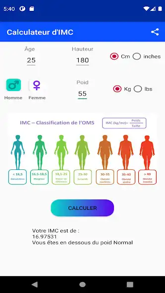 Play Calculateur dIMC as an online game Calculateur dIMC with UptoPlay
