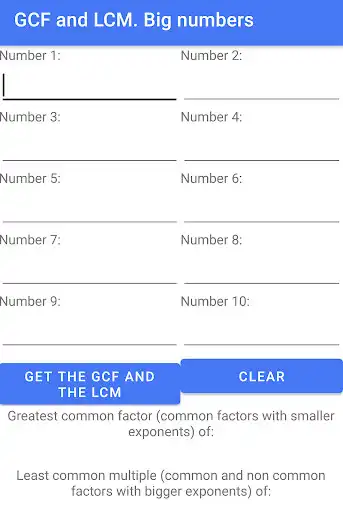 Play Calculator GCF and LCM  and enjoy Calculator GCF and LCM with UptoPlay