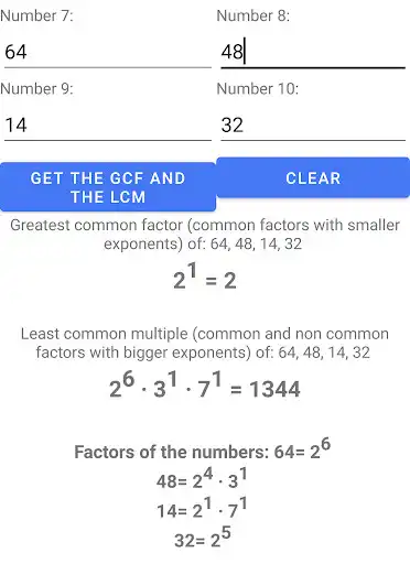 Play Calculator GCF and LCM as an online game Calculator GCF and LCM with UptoPlay